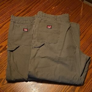 LOT OF 2 Wrangler Men's Olive Green Cargo Pants